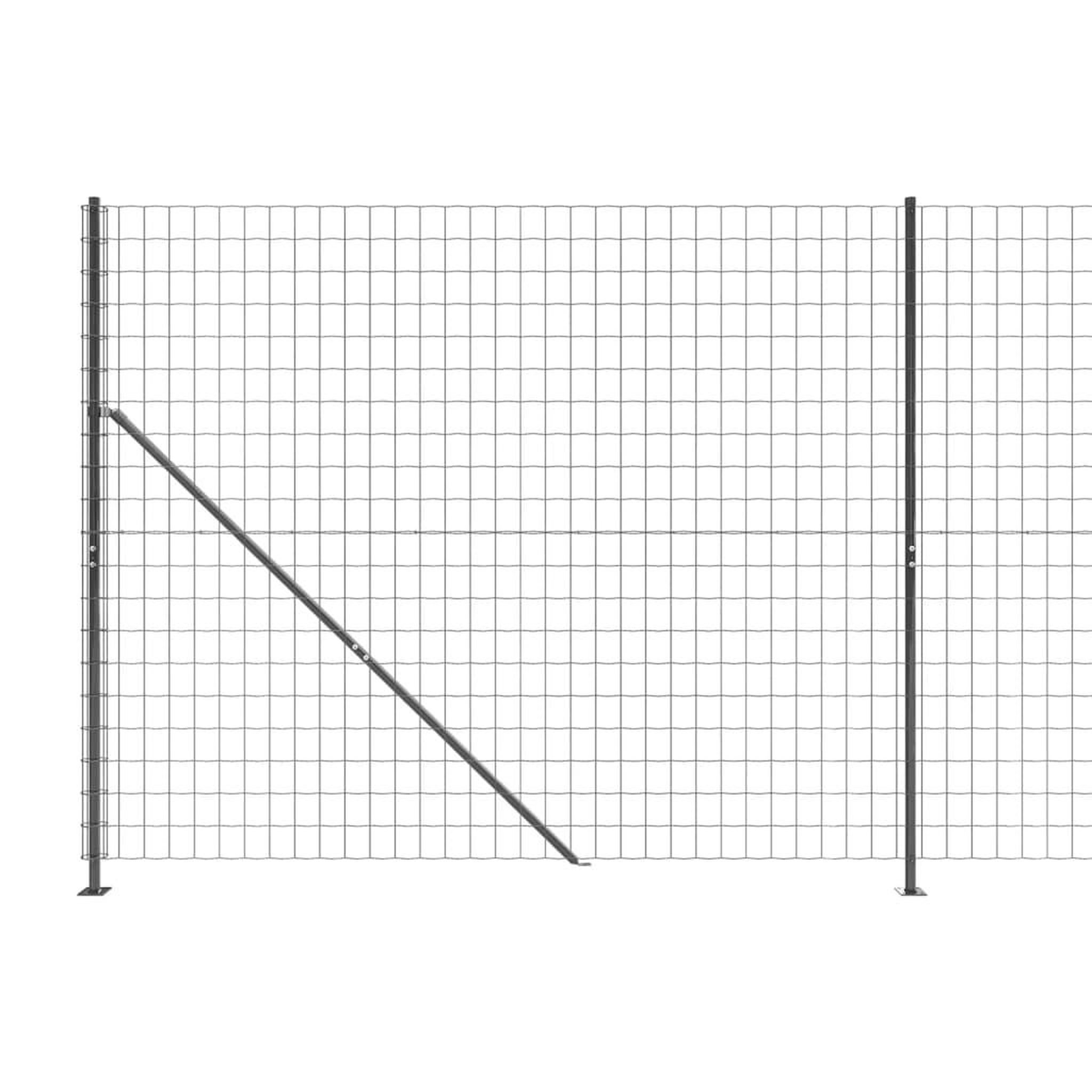 Voir la diapositive 4 : VIDAXL Cloture en treillis metallique avec bride anthracite 1,6x25 m