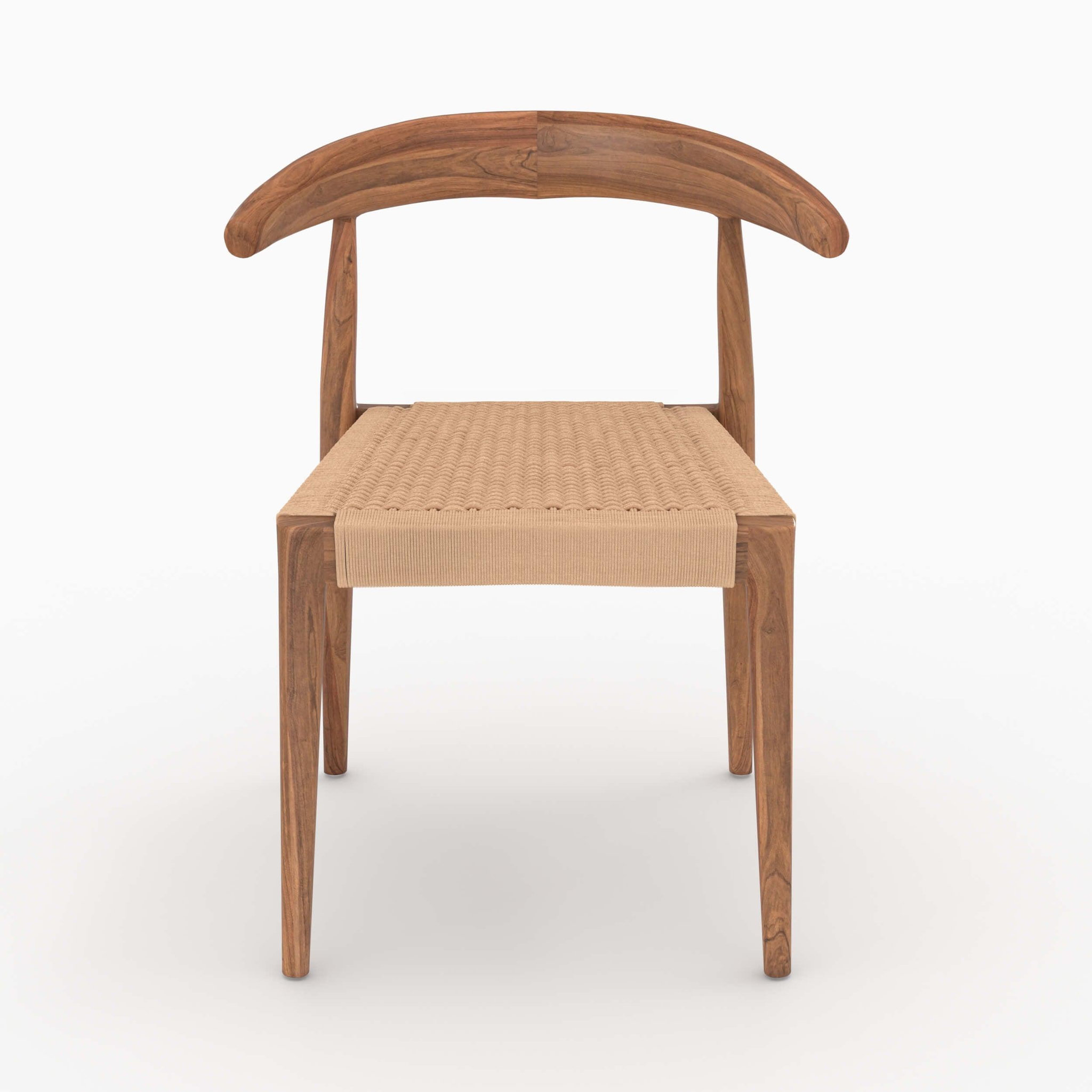 Voir la diapositive 3 : MAISON PAVANE Lot de 2 chaises en bois de teck et cordage type loom-alia