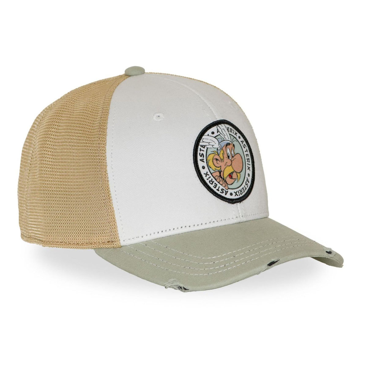 CAPSLAB Casquette semi-curved premium avec filet et patch Astérix