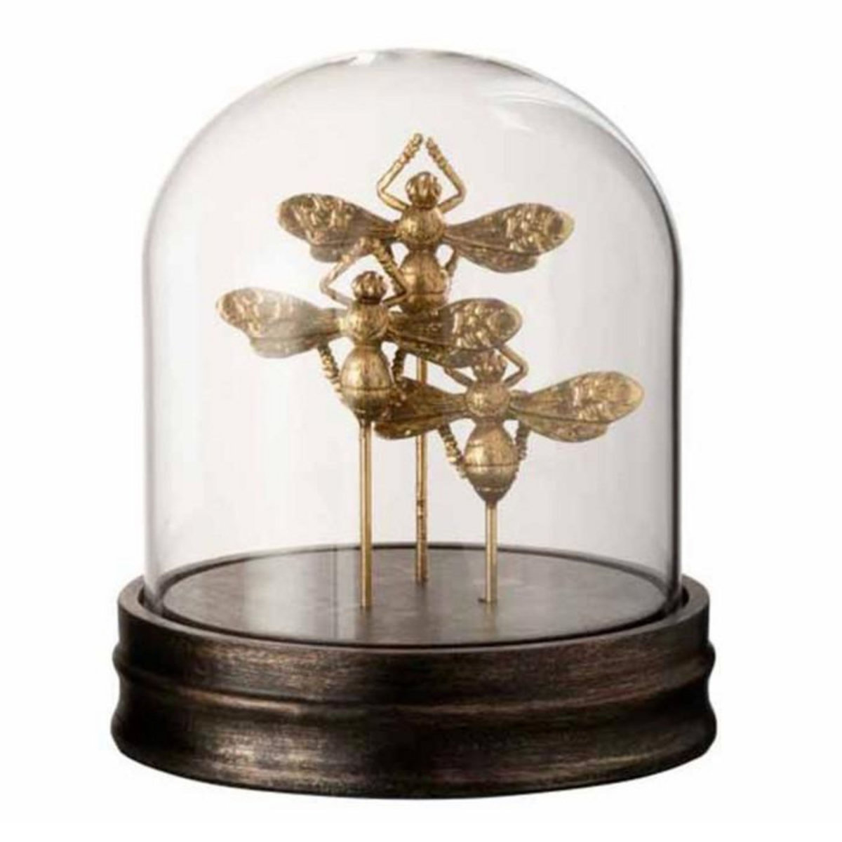 Paris Prix Cloche Déco en Verre  Papillon  19cm Or