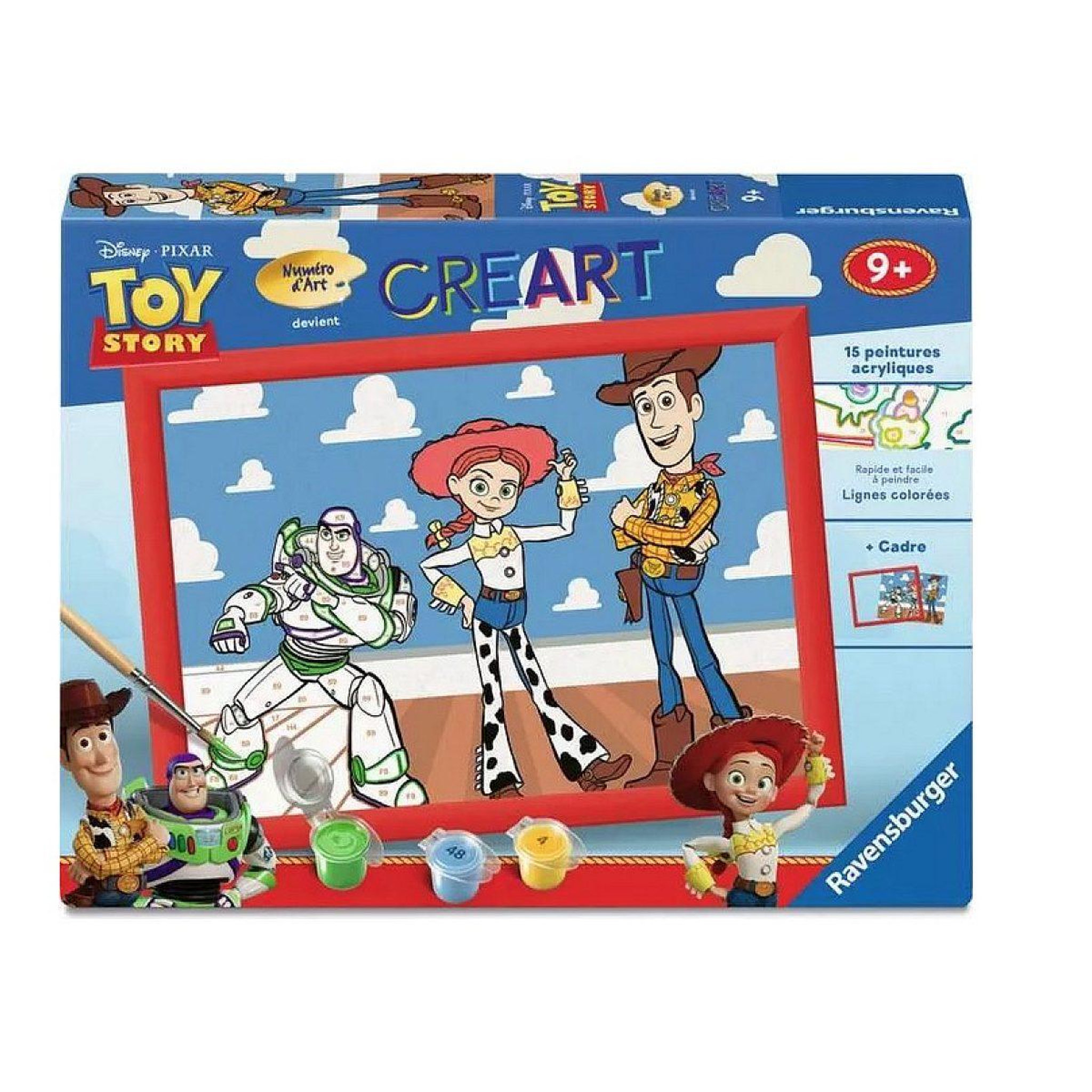 Voir la diapositive 2 : RAVENSBURGER Ravensburger – creart kids 18x24cm – numéro d'art – toy story – kit de peinture par numéros – des 9 ans – 12023347