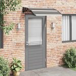 VIDAXL Auvent de porte Noir 120x100 cm PC