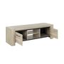 Voir la diapositive 3 : Meuble TV 2 portes  L160xH50xP49cm ROBIN