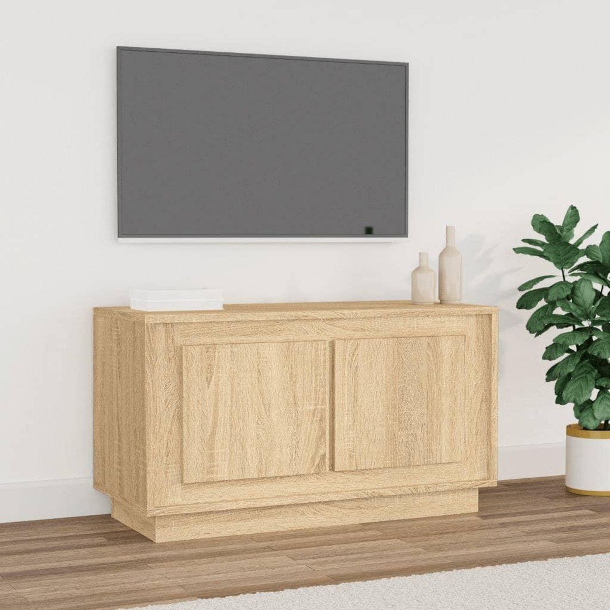 VIDAXL Meuble TV chene sonoma 80x35x45 cm bois d'ingenierie