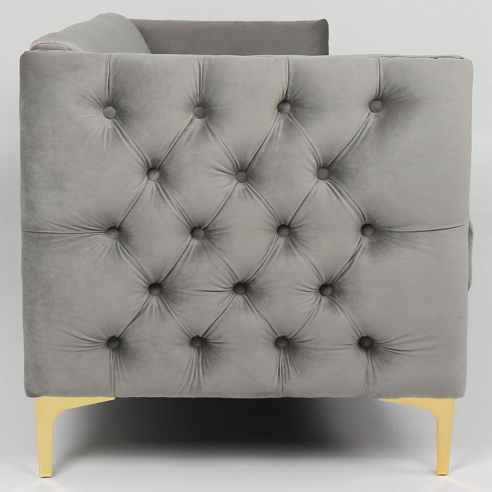 Voir la diapositive 3 : Paris Prix Fauteuil design en velours  suez  83cm argent