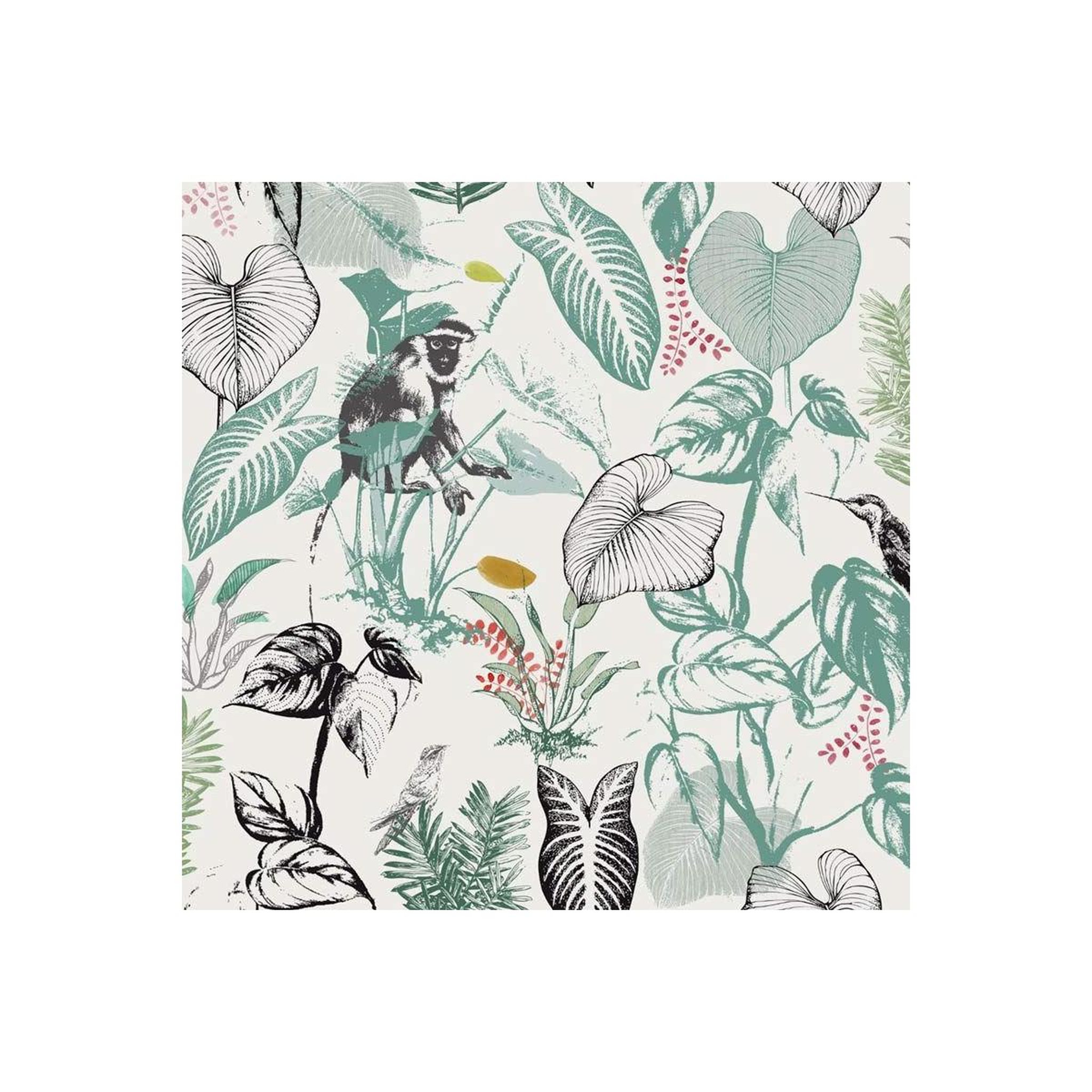 Voir la diapositive 3 : ATMOSPHERA Parure de lit 3 pièces  monkey  240x220cm multicolore