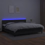 Voir la diapositive 4 : VIDAXL Sommier a lattes de lit avec matelas et LED Noir 200x200 cm
