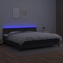 Voir la diapositive 4 : VIDAXL Sommier a lattes de lit avec matelas et LED Noir 200x200 cm