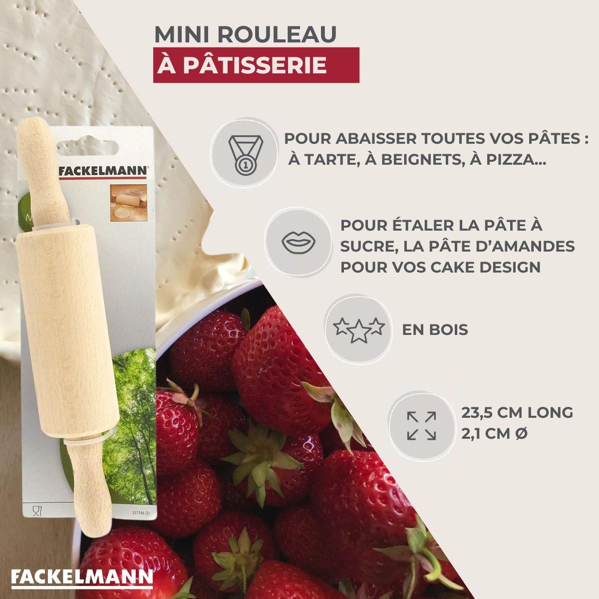 Fackelmann Petit rouleau à pâtisserie en bois 23,5 cm Fackelmann Wood Edition