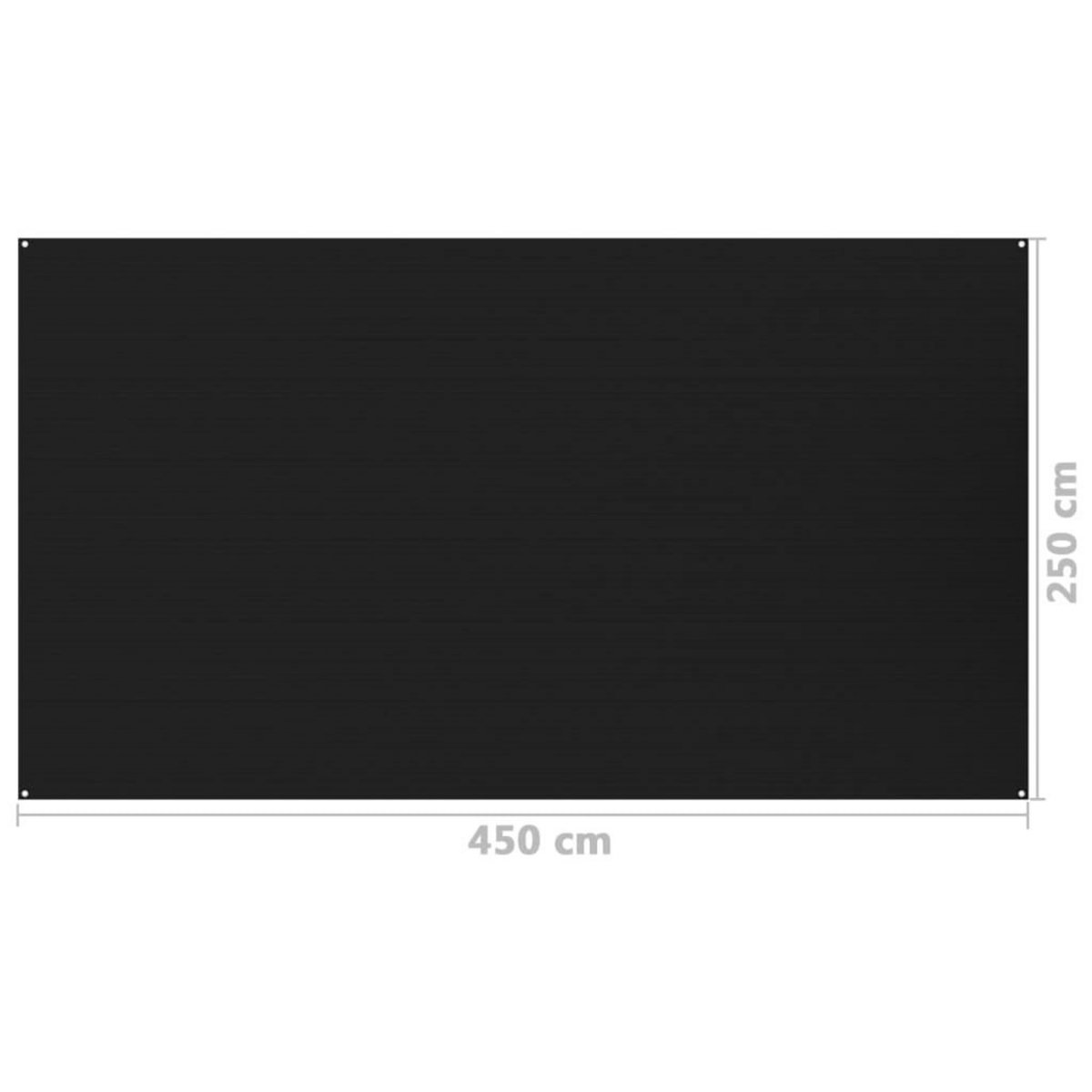 VIDAXL Tapis de tente 250x450 cm Noir