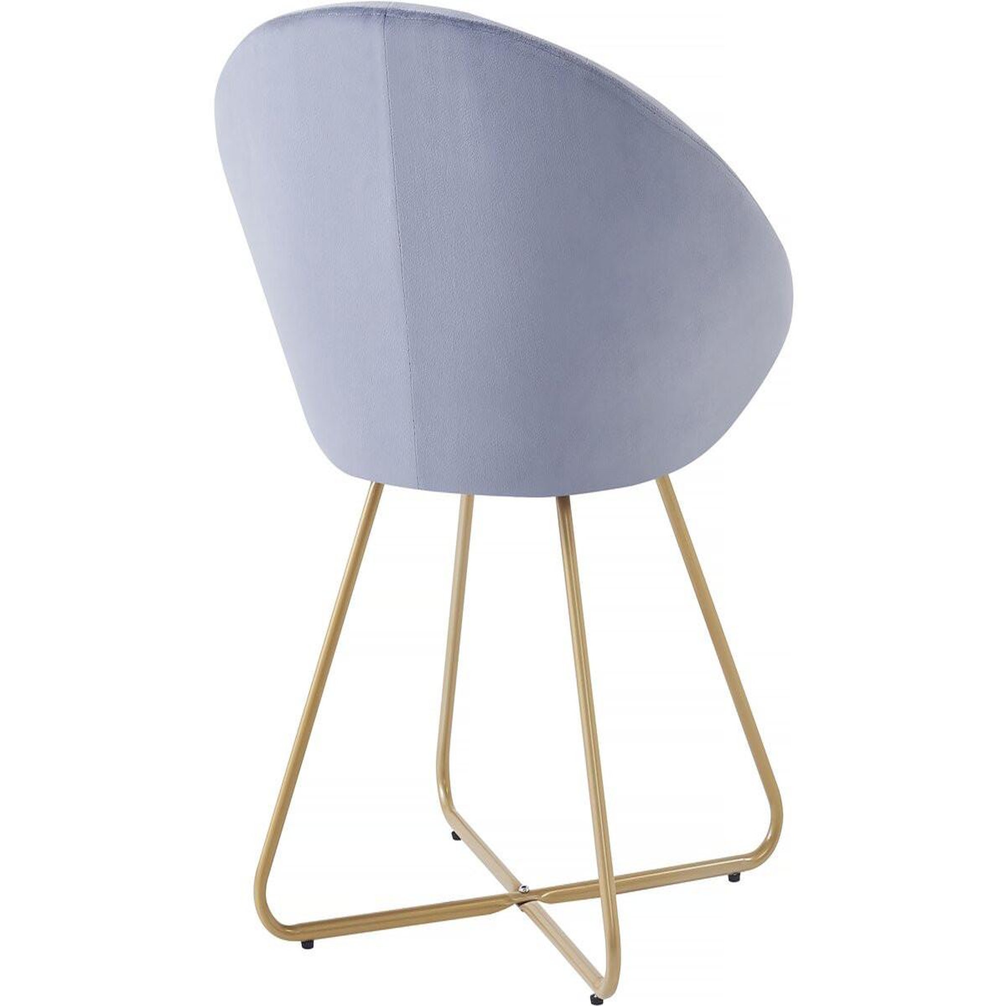Voir la diapositive 4 : Habitat et Jardin Lot de 2 chaises de la salle a manger en velours  rosalie  - gris