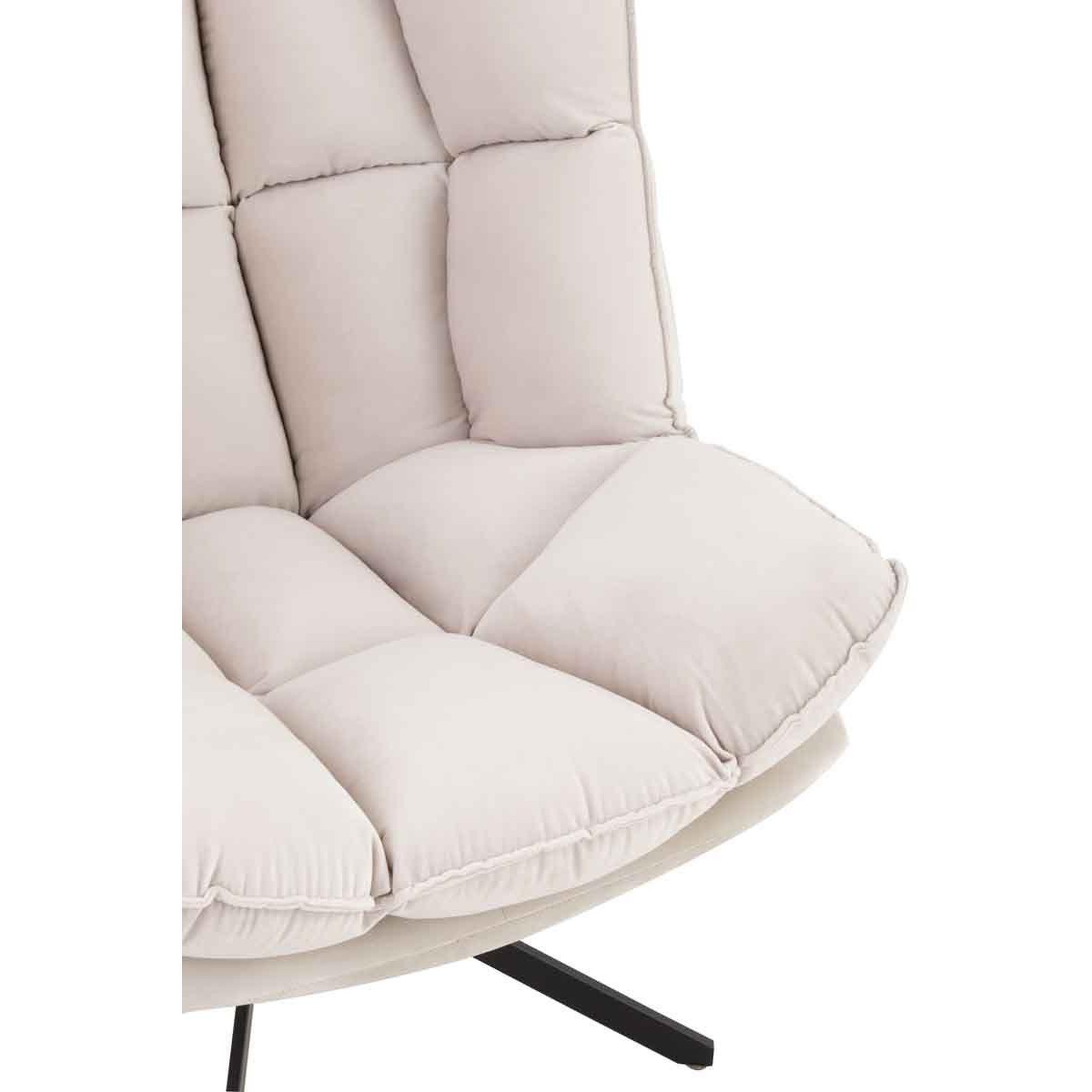 Voir la diapositive 6 : J-LINE Fauteuil relax sur pied  coussin  92cm beige