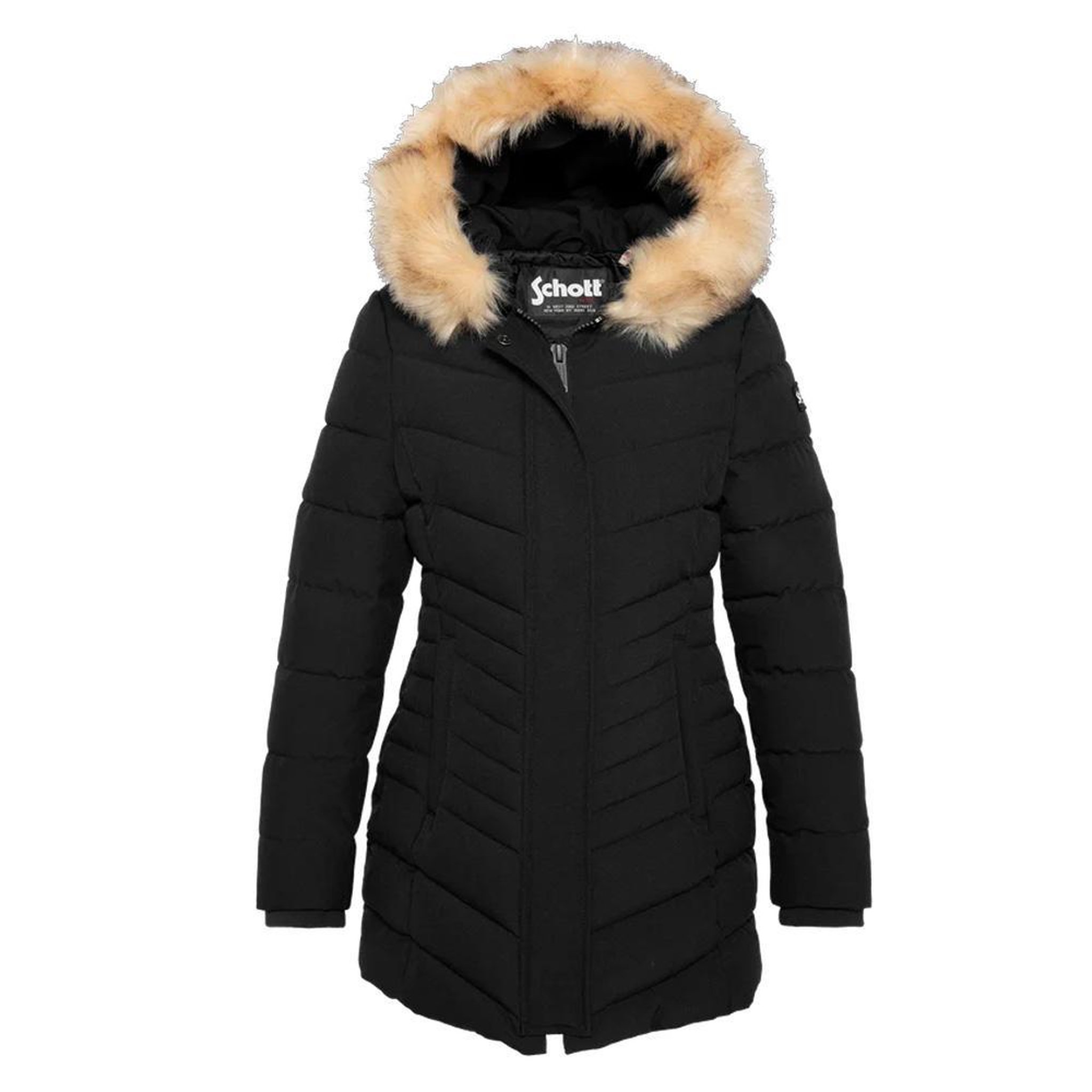 Voir la diapositive 2 : Schott Parka longue noir femme schott gardenaw
