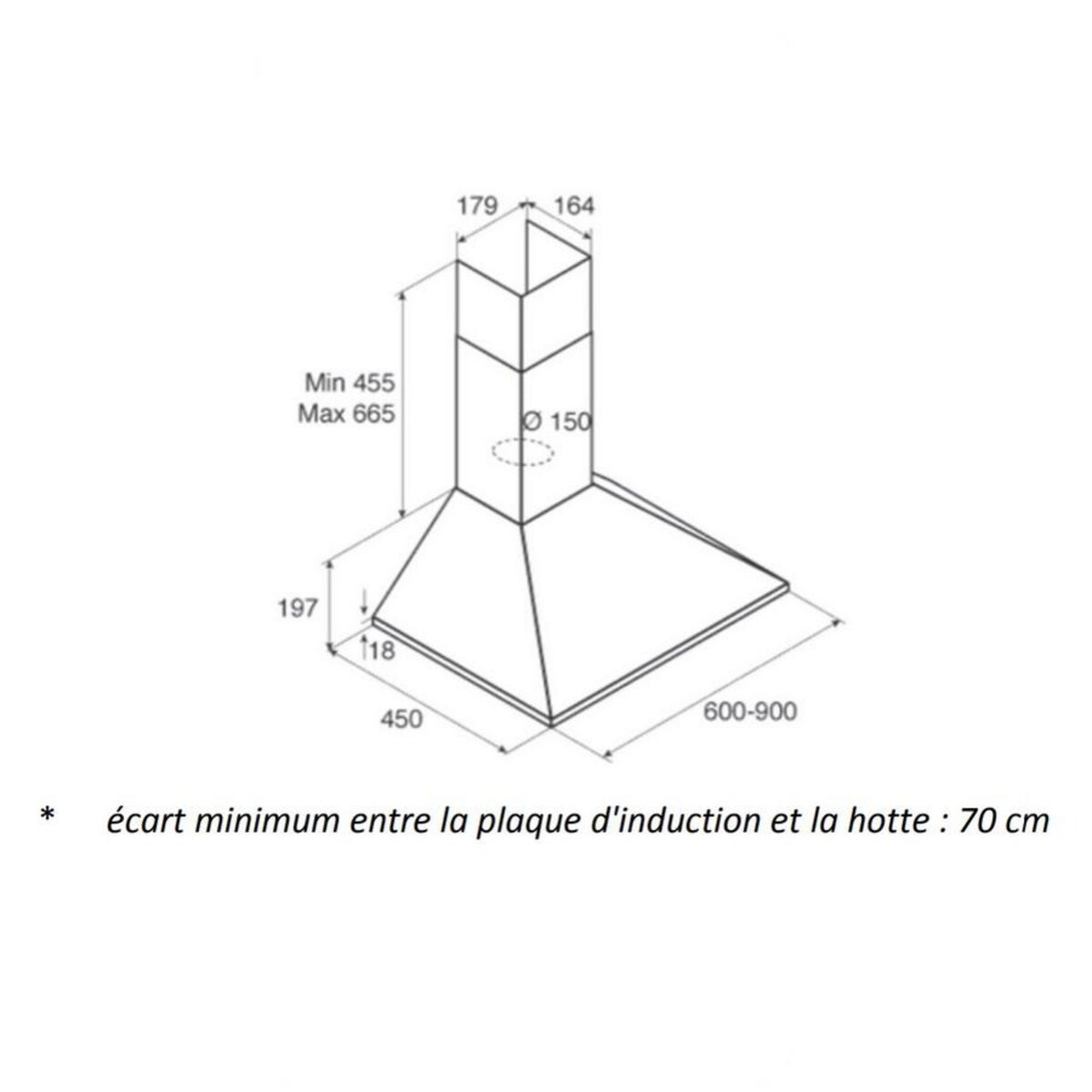 Samsung Hotte décorative murale 90cm 512m3/h inox - NK36M3050PS/UR