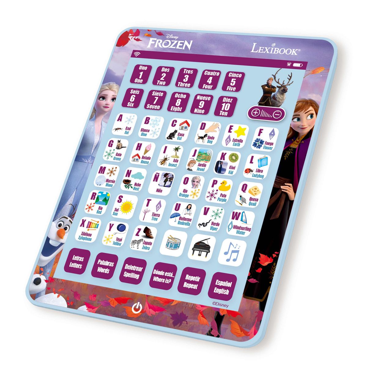Lexibook Tablette Éducative bilingue La Reine des Neiges en espagnol et en anglais