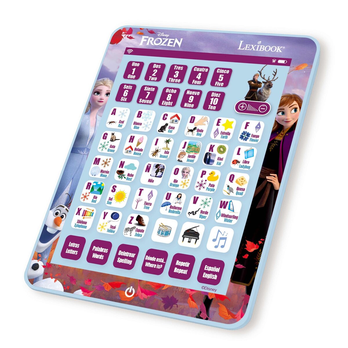 Lexibook Tablette Éducative bilingue La Reine des Neiges en espagnol et en anglais