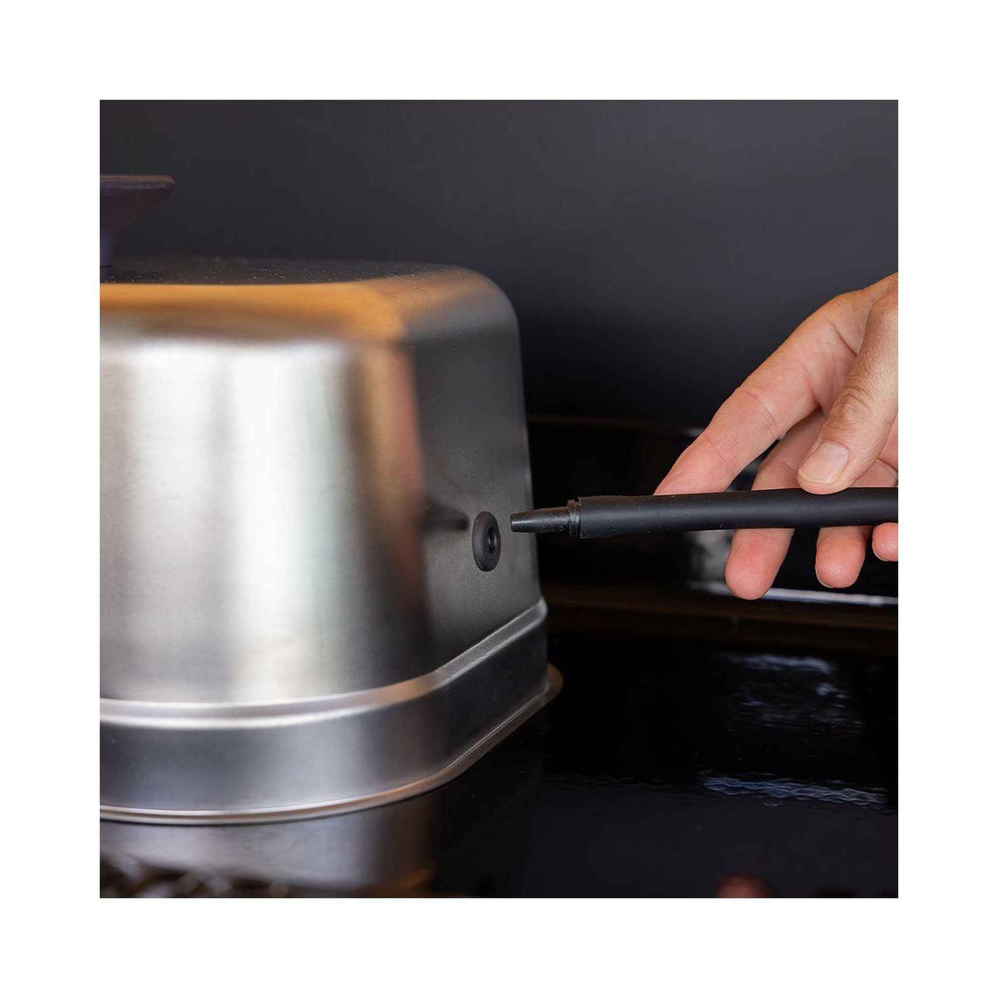 Voir la diapositive 4 : Eno Ustensile plancha fumage a froid avec cloche - inox