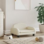 VIDAXL Lit pour chien creme 50x40x30 cm similicuir