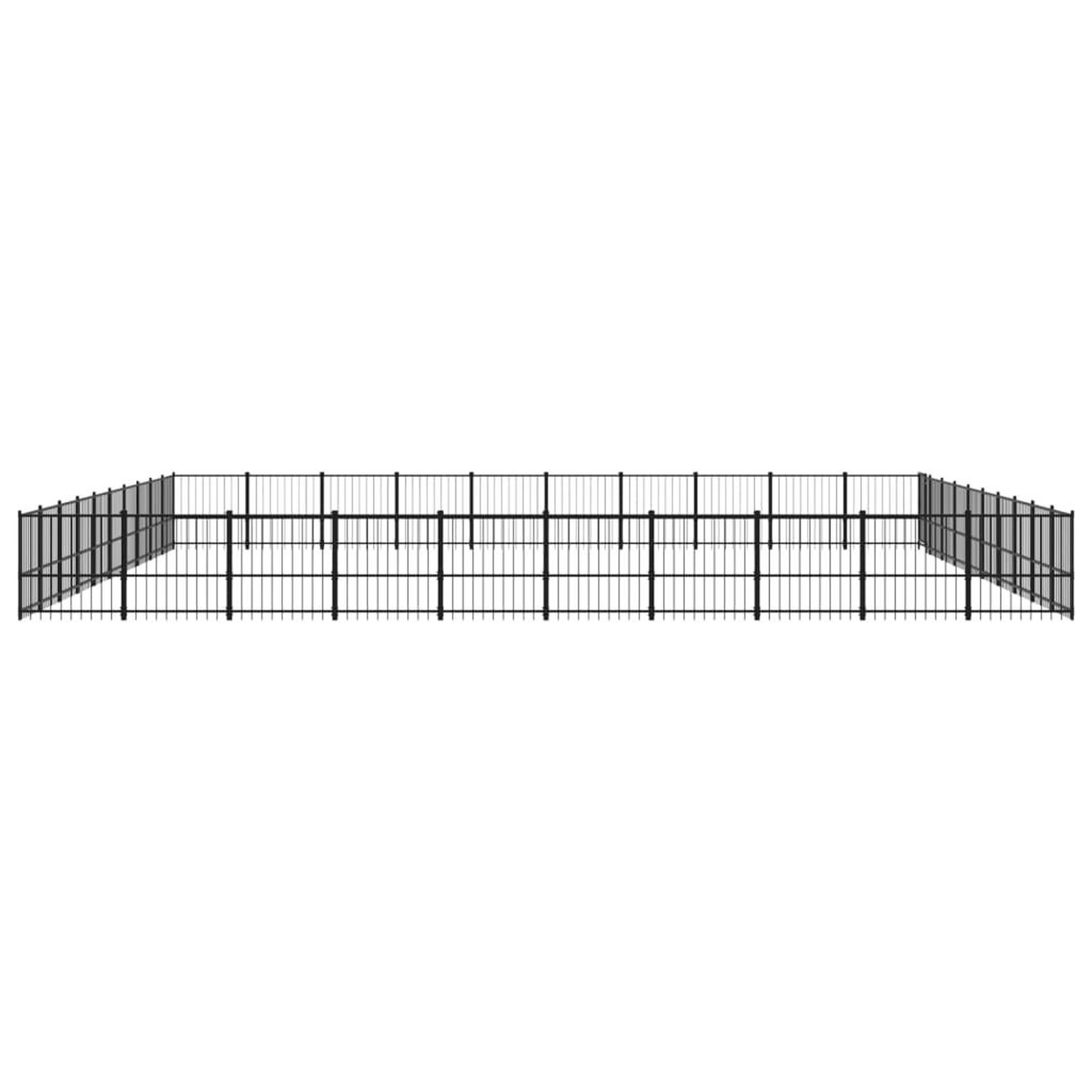 Voir la diapositive 4 : VIDAXL Chenil d'exterieur pour chiens Acier 94,09 m²