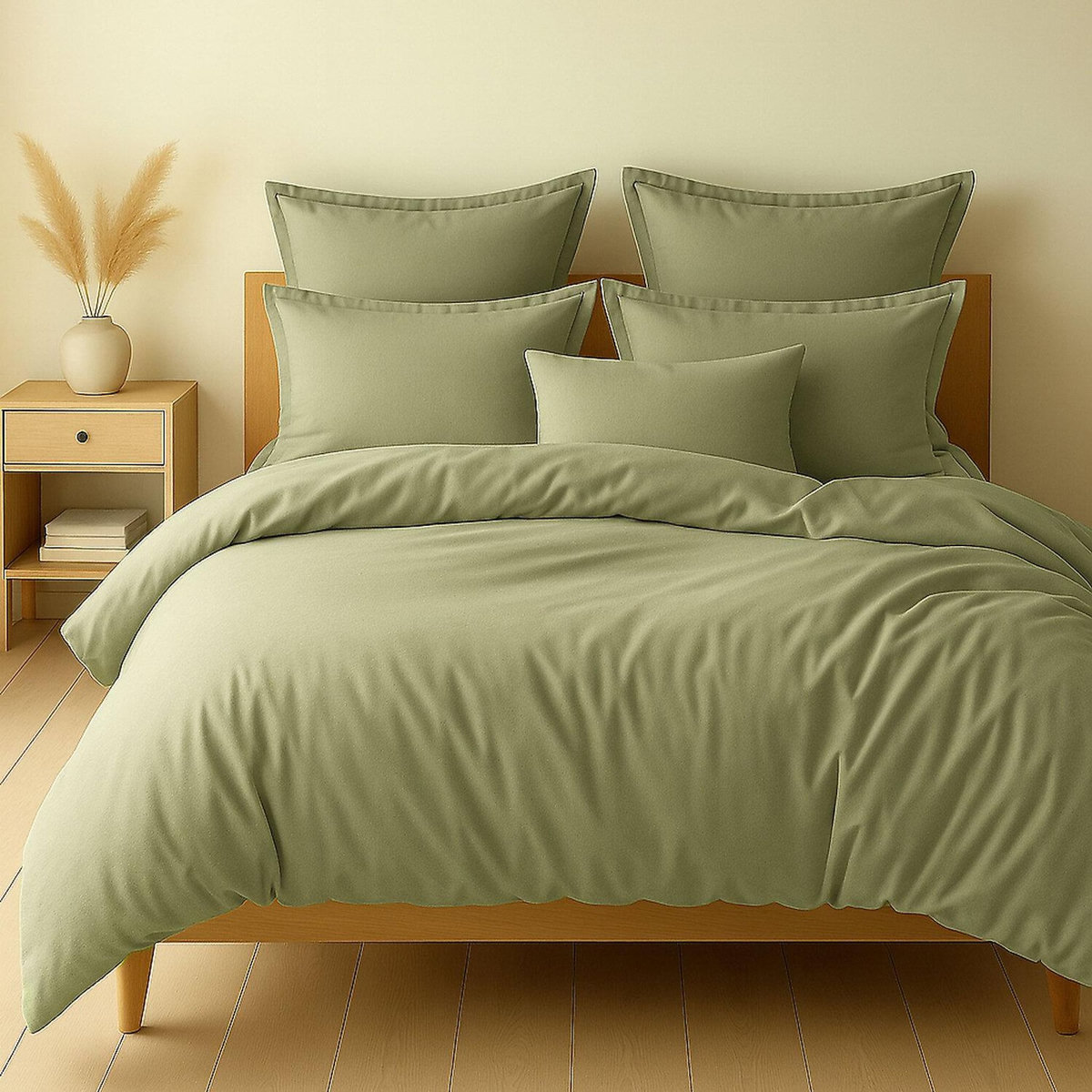 Home collection Taie de traversin 100% coton 57fils