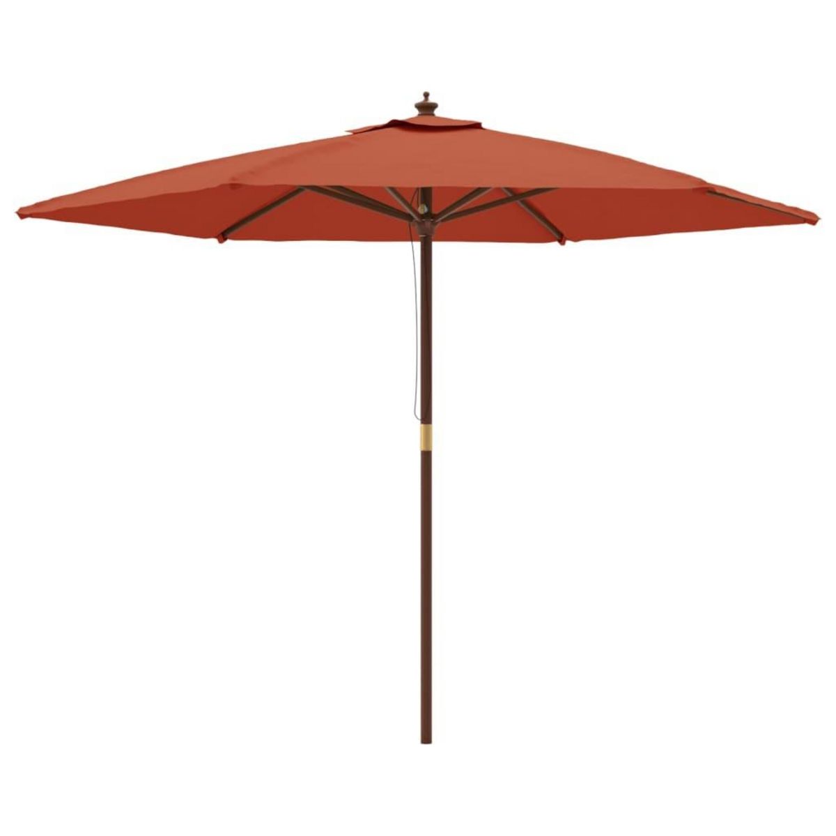 VIDAXL Parasol de jardin avec mat en bois terre cuite 299x240 cm