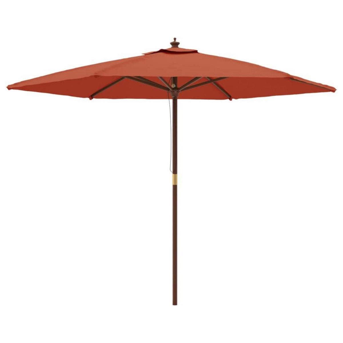 VIDAXL Parasol de jardin avec mat en bois terre cuite 299x240 cm