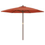 Voir la diapositive 2 : VIDAXL Parasol de jardin avec mat en bois terre cuite 299x240 cm