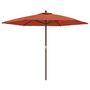 Voir la diapositive 2 : VIDAXL Parasol de jardin avec mat en bois terre cuite 299x240 cm