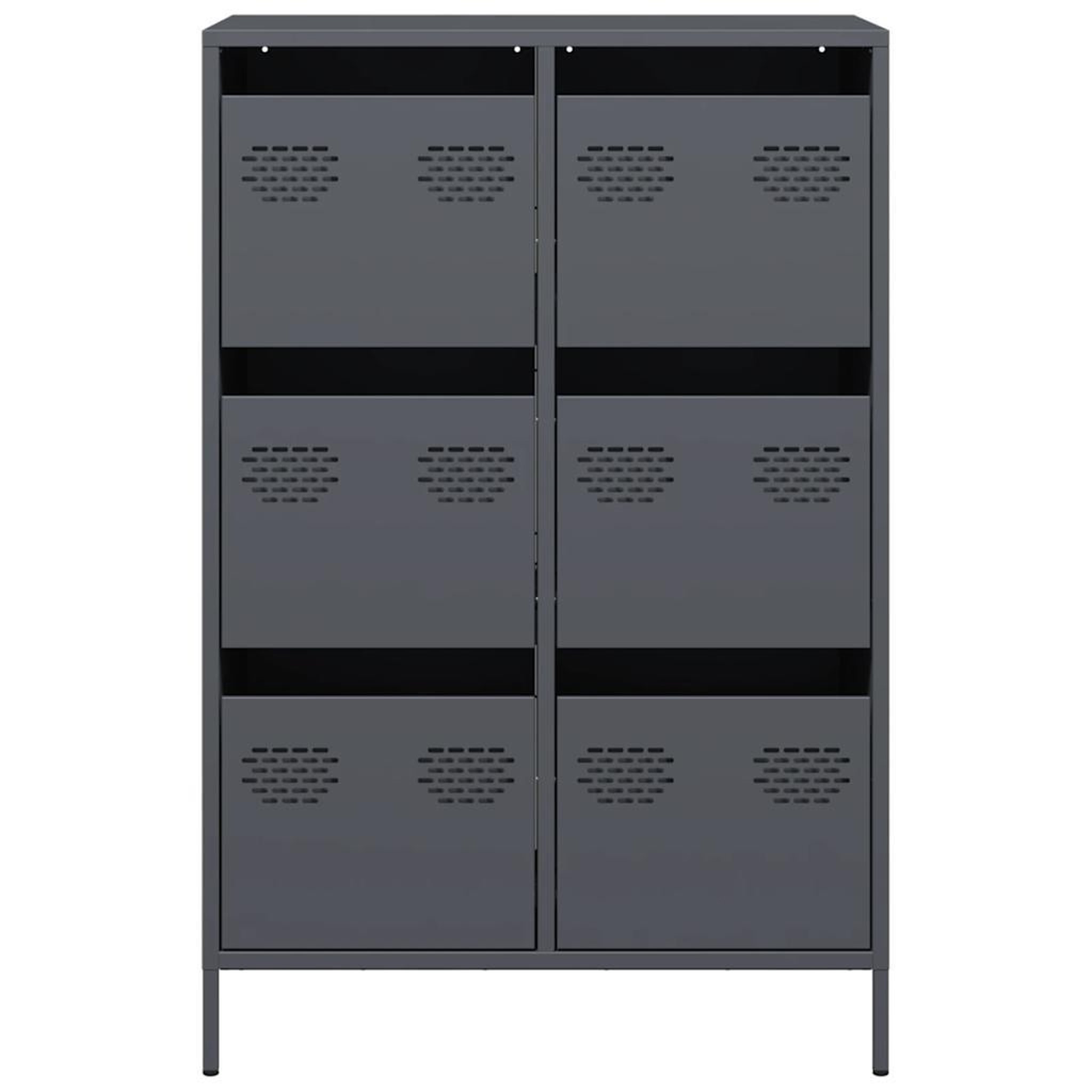Voir la diapositive 5 : VIDAXL Buffet haut anthracite 68x39x101,5 cm acier