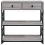 Voir la diapositive 6 : VIDAXL Table console sonoma gris 75x28x75 cm bois d ingénierie