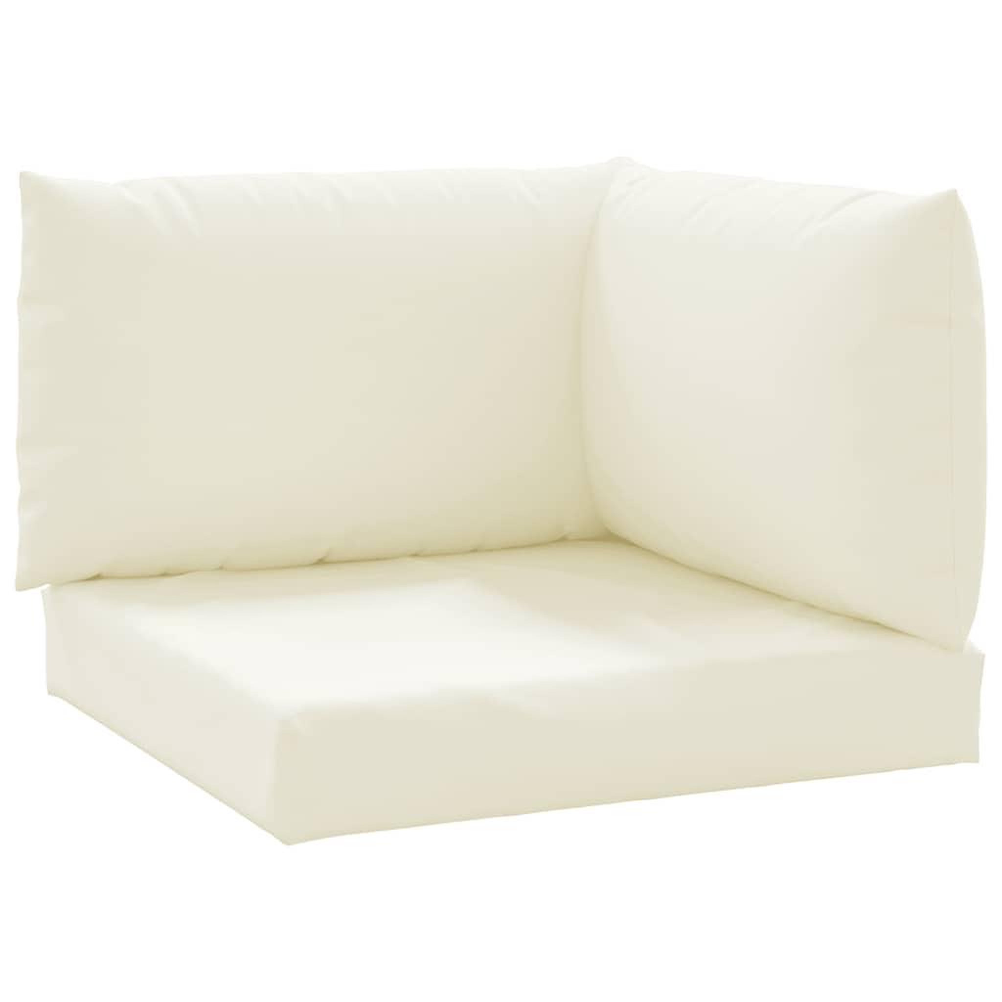 Voir la diapositive 2 : VIDAXL Coussins de palette lot de 3 blanc creme tissu oxford