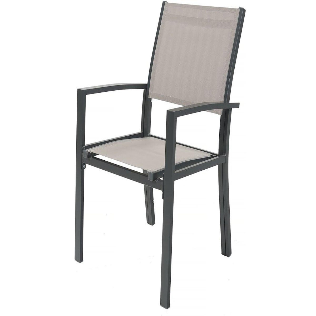 Habitat et Jardin Salon de jardin repas extensible  Lagos  - 200/320 x 105 x 76 cm - 12 chaises - Taupe
