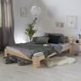 Voir la diapositive 4 : HomeStyle4U Lit double en bois Lit futon 120x200 cm pin naturel