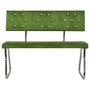 Voir la diapositive 2 : VIDAXL Banc 110 cm Vert clair Velours