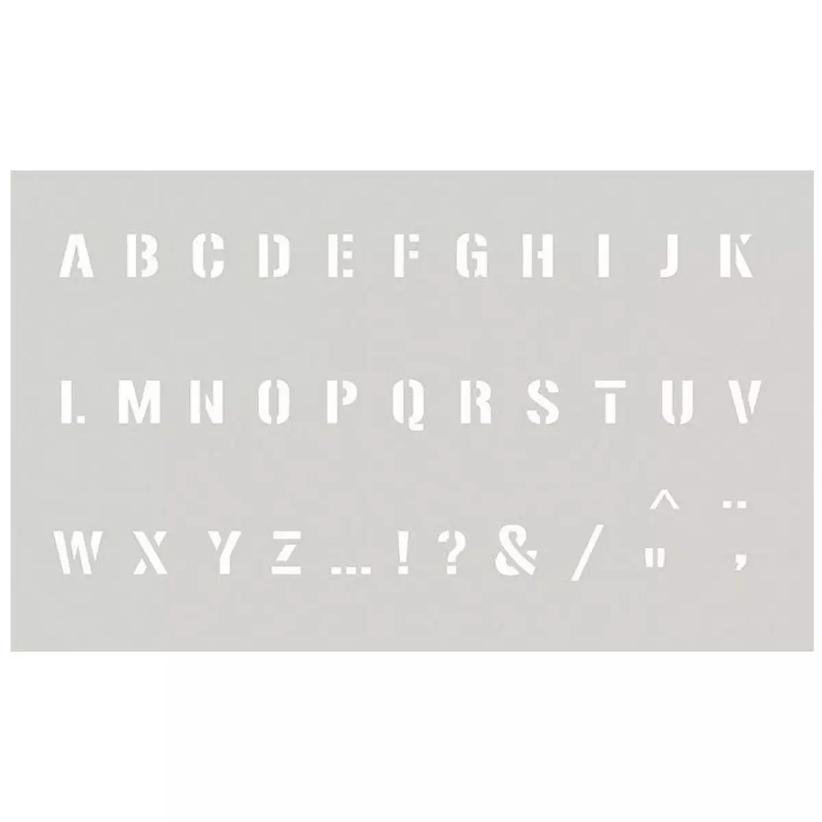 Graine créative Pochoir 12 x 20 cm - Alphabet majuscule n°2