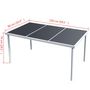 Voir la diapositive 4 : VIDAXL Table de jardin 150x90x74 cm Noir Acier