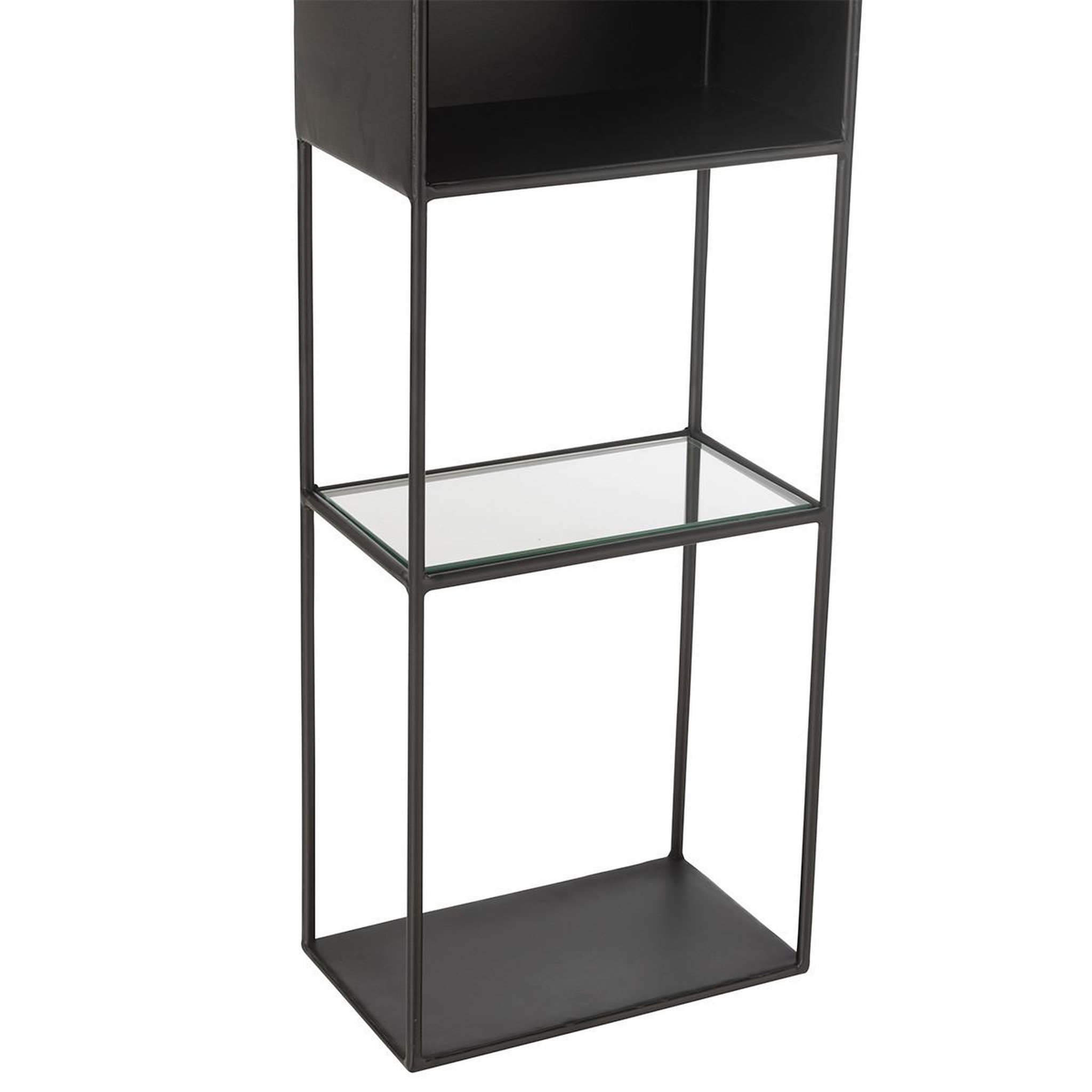 Voir la diapositive 6 : J-LINE Étagère 6 niveaux en métal  maryanne  140cm noir