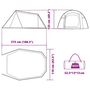 Voir la diapositive 6 : VIDAXL Tente de camping tunnel 3 personnes bleu impermeable