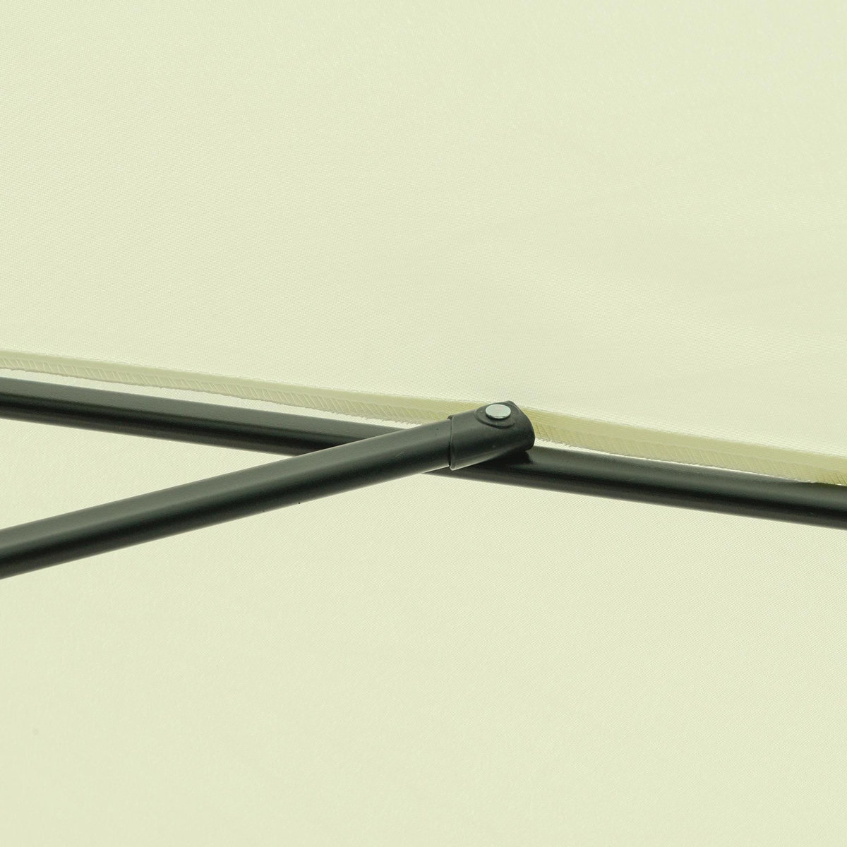 OUTSUNNY Parasol de jardin inclinable protection UV50+ polyester beige