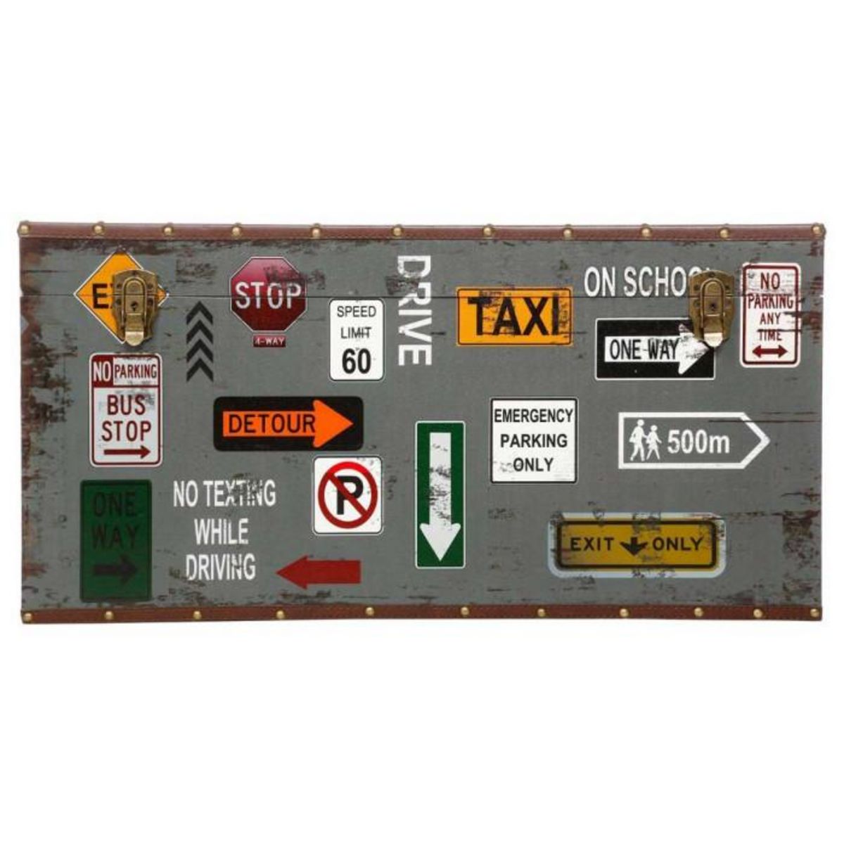 ATMOSPHERA Lot de 4 Malles de Rangement  City  80cm Multicolore