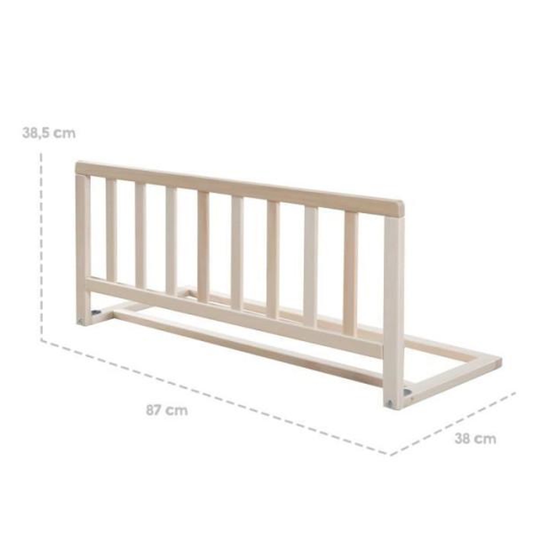 Voir la diapositive 3 : Roba Roba barriere de lit 90 cm - protection anti-chute sûre pour bébés et enfants - de 18 mois a 5 ans - montage facile - bois na