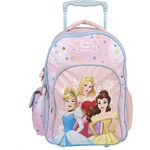 DISNEY Sac à dos à roulettes rose Princesses