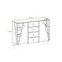 Voir la diapositive 2 : Paris Prix Buffet Design 2 Portes Led  Edge  150cm Blanc