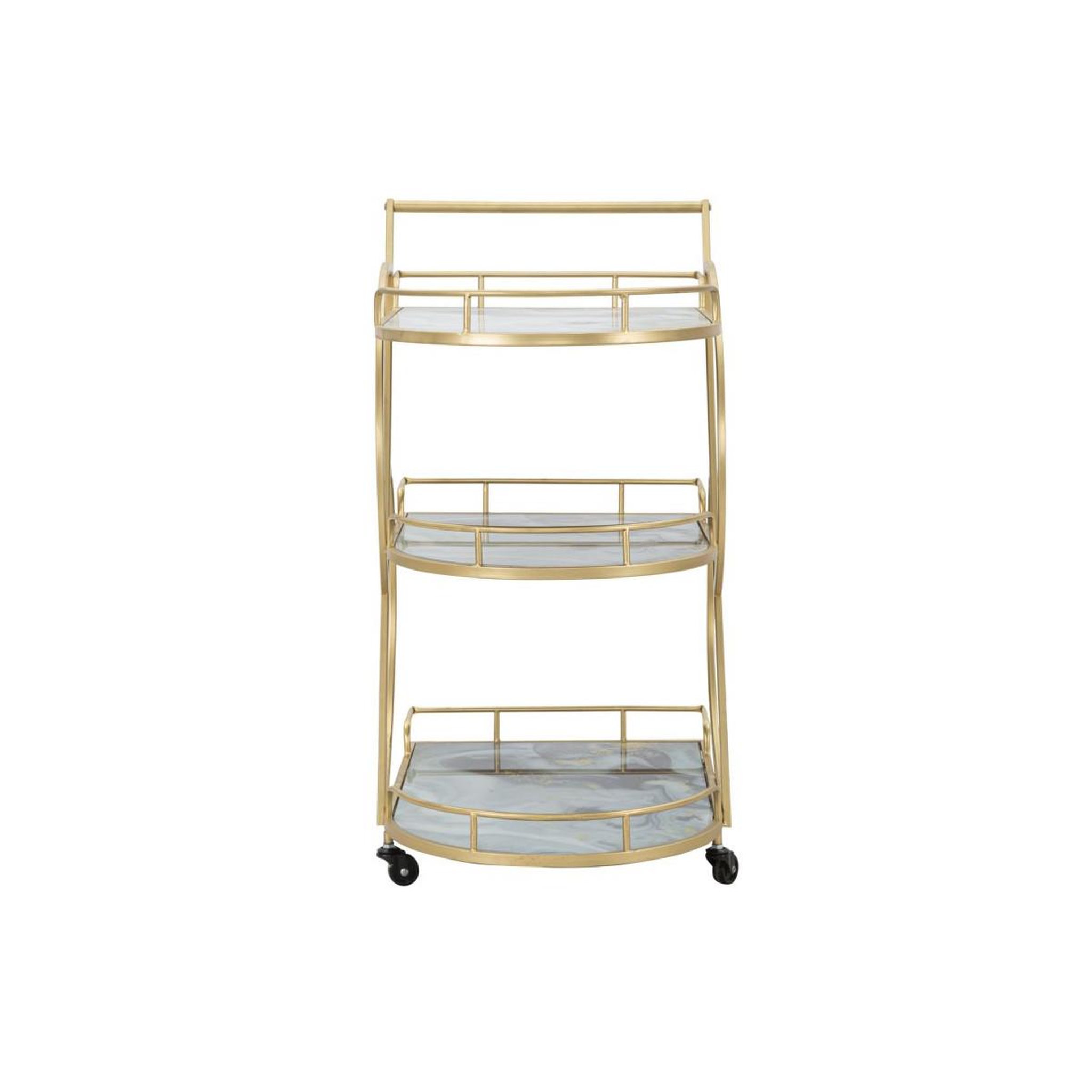 Voir la diapositive 2 : Paris Prix Desserte 3 niveaux effet marbre  grace  84cm multicolore
