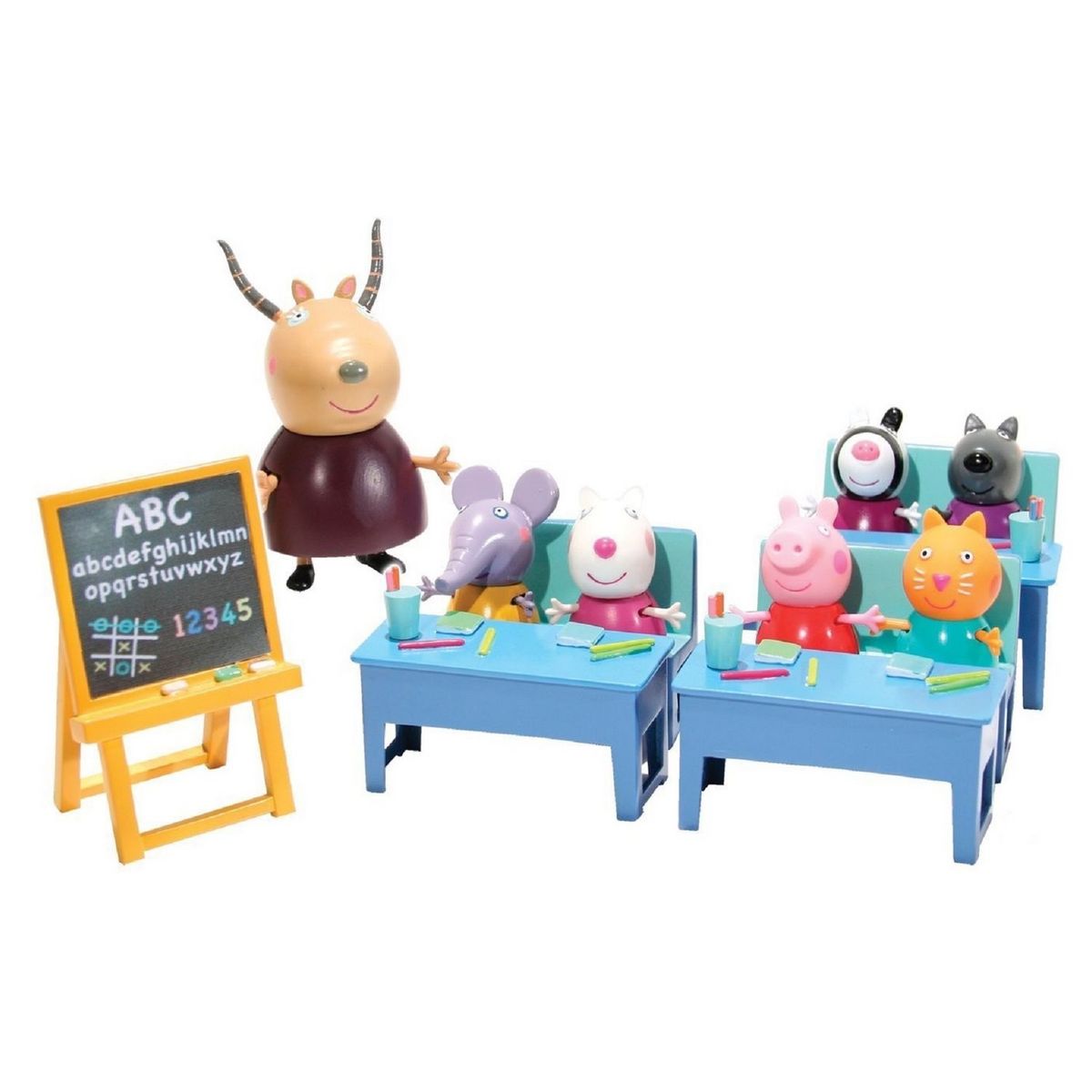 GIOCHI PREZIOSI Salle de classe avec 7 personnages - Peppa Pig