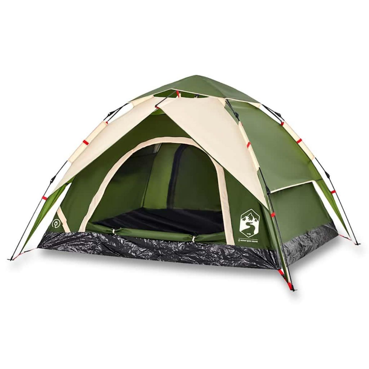 VIDAXL Tente de camping a dome 3 personnes vert liberation rapide