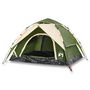 Voir la diapositive 2 : VIDAXL Tente de camping a dome 3 personnes vert liberation rapide