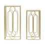 Voir la diapositive 3 : Paris Prix Lot de 2 Tables d'Appoint Gigogne Carrée  Arty  70cm Or