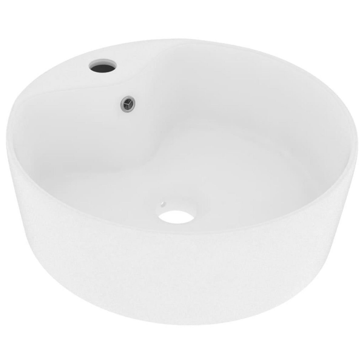VIDAXL Lavabo de luxe avec trop-plein Blanc mat 36x13 cm Ceramique