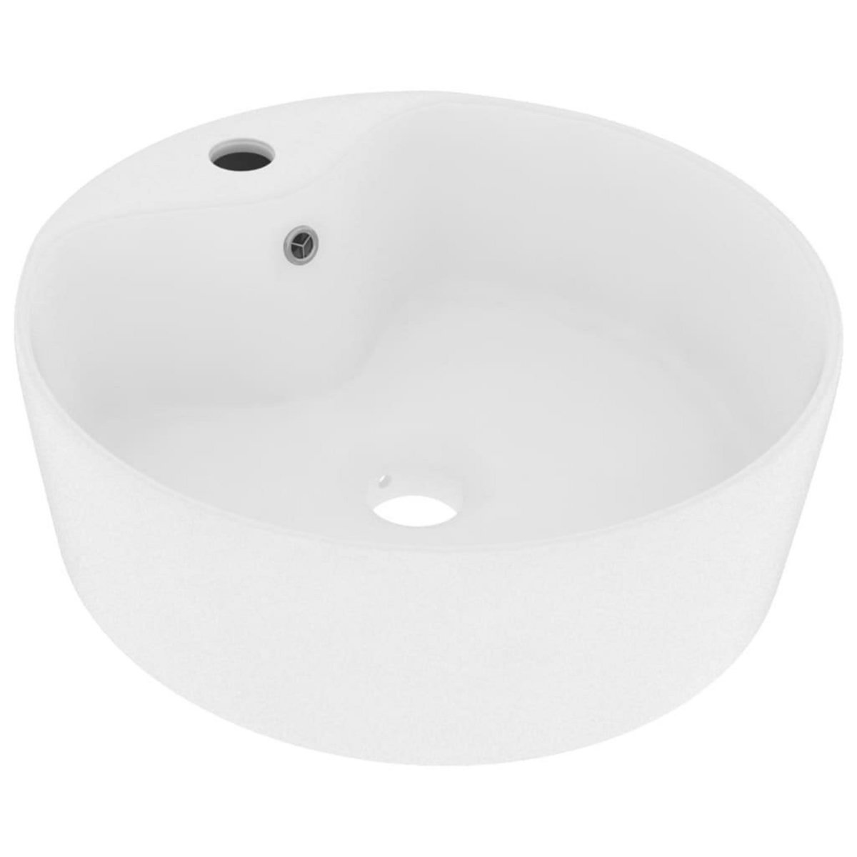VIDAXL Lavabo de luxe avec trop-plein Blanc mat 36x13 cm Ceramique